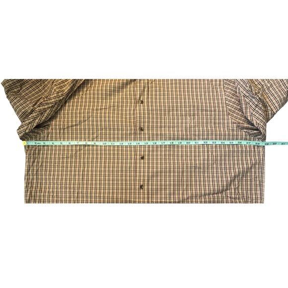 Roundtree & Yorke Tan 50s Poplin Check Button-Down Mens Size 2XLT - Picture 4 of 6